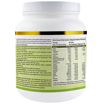 Lifespan Protein Powder | Plant Based Pea|Multivitamin| Vanilla