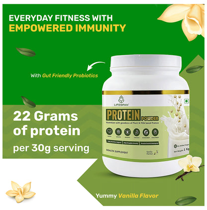 Lifespan Protein Powder | Plant Based Pea|Multivitamin| Vanilla
