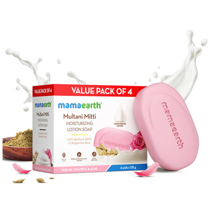 Mamaearth Multani Mitti Moisturizing Lotion Soap (125gm Each)
