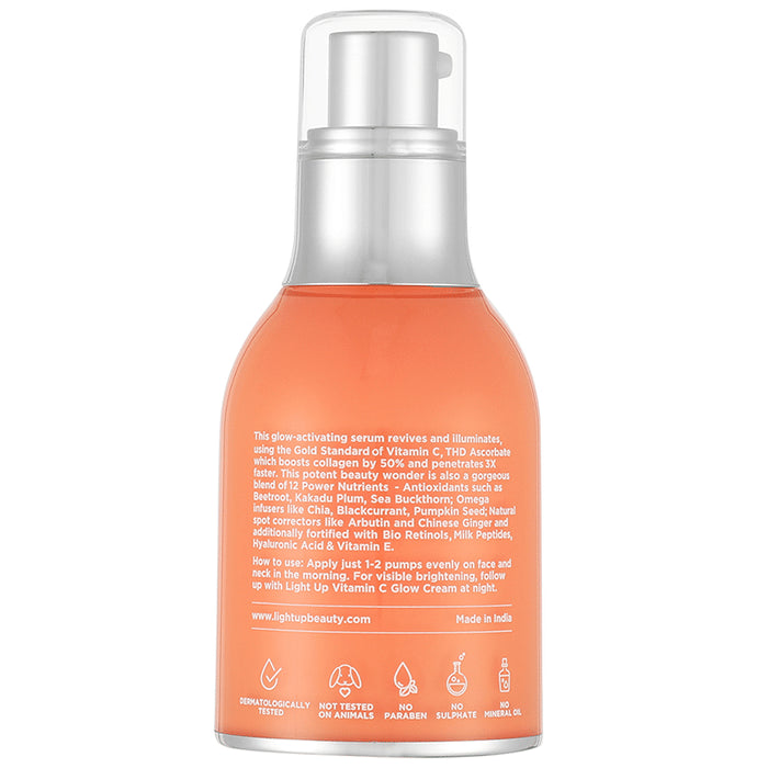 Light Up Blaze Vitamin C Glow Serum for Glowing Skin | Fades Pigmentation & Dullness | Vitamin C, Hyaluronic Acid & Alpha Arbutin