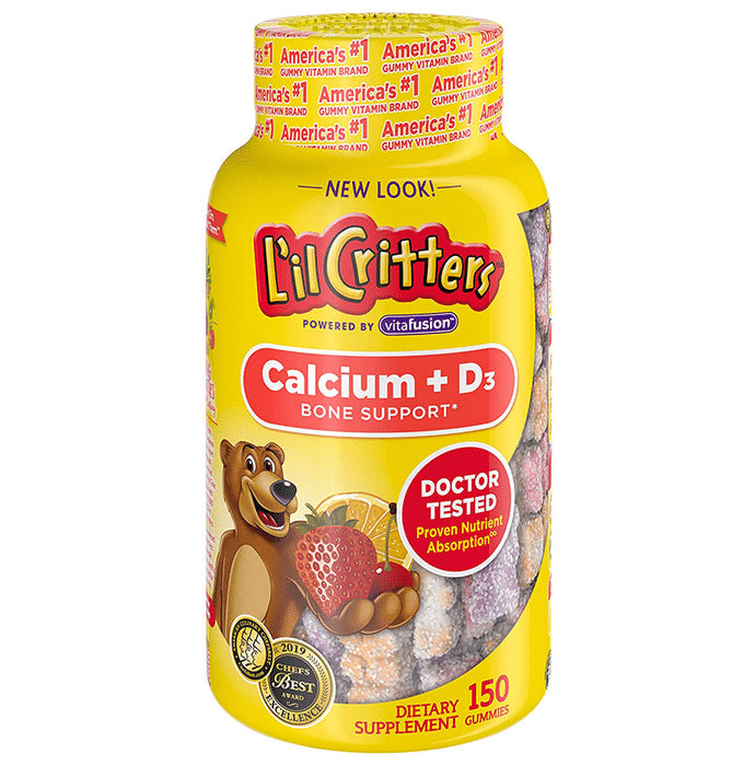 L'il Critters Calcium + D3 Gummies - Classic Derma