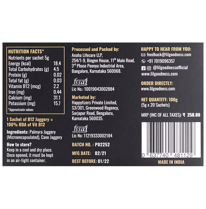 Lil Goodness Vitamin B12 Jaggery Sachet (5gm Each)