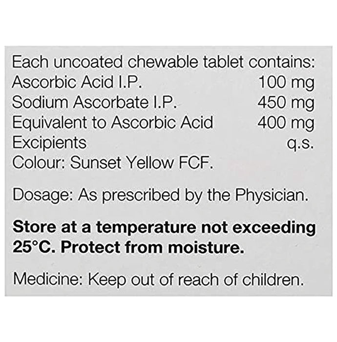 Limcee Vitamin C Chewable Tablet | Flavour Orange