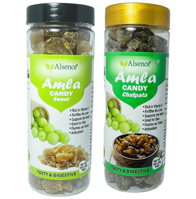 Alsence Combo Pack of Amla Candy Sweet (200gm) and Amla Candy Chatpata (200gm) - Classic Derma
