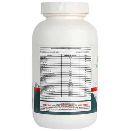 Lipomic Healthcare Omega 3 Fish Oil Triple Strength Softgel (60 Each)