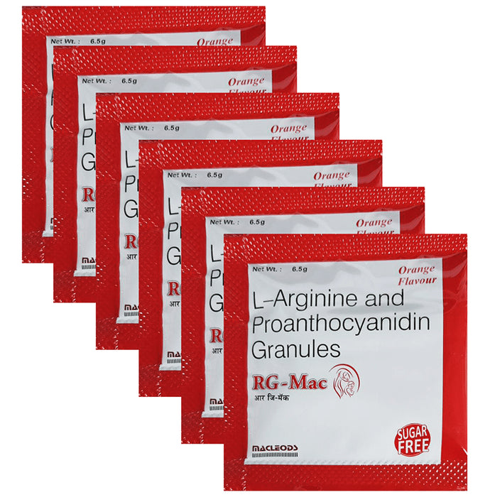 RG-Mac Sachet with L-Arginine & Proanthocyanidin Granules (6.5gm Each) - Classic Derma