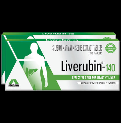 Liverubin 140 Tablet Effective Care for Healthy Liver (10 Each) - Classic Derma