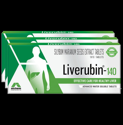 Liverubin 140 Tablet Effective Care for Healthy Liver (10 Each) - Classic Derma