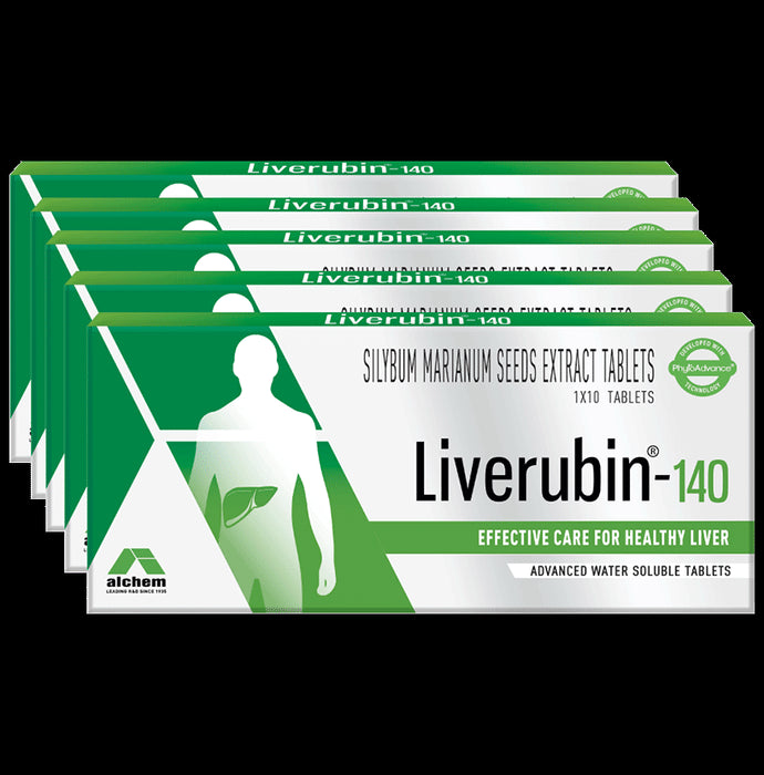 Liverubin 140 Tablet Effective Care for Healthy Liver (10 Each) - Classic Derma