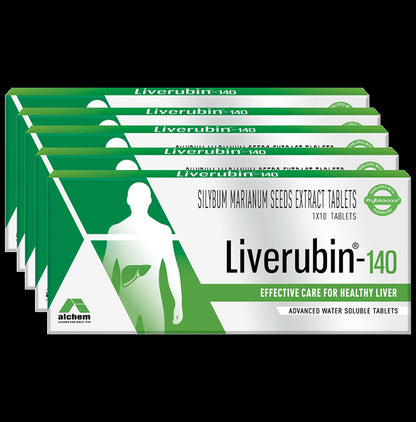 Liverubin 140 Tablet Effective Care for Healthy Liver (10 Each) - Classic Derma