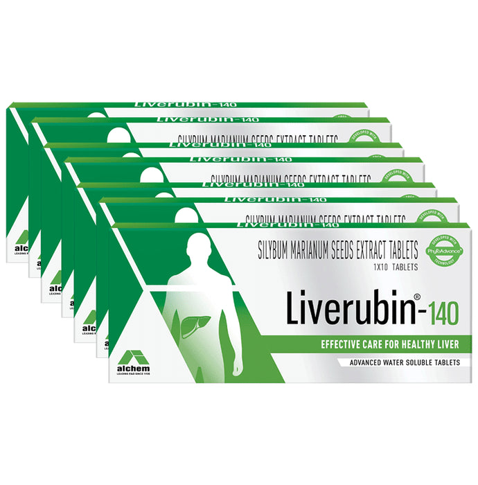 Liverubin 140 Tablet Effective Care for Healthy Liver (10 Each) - Classic Derma