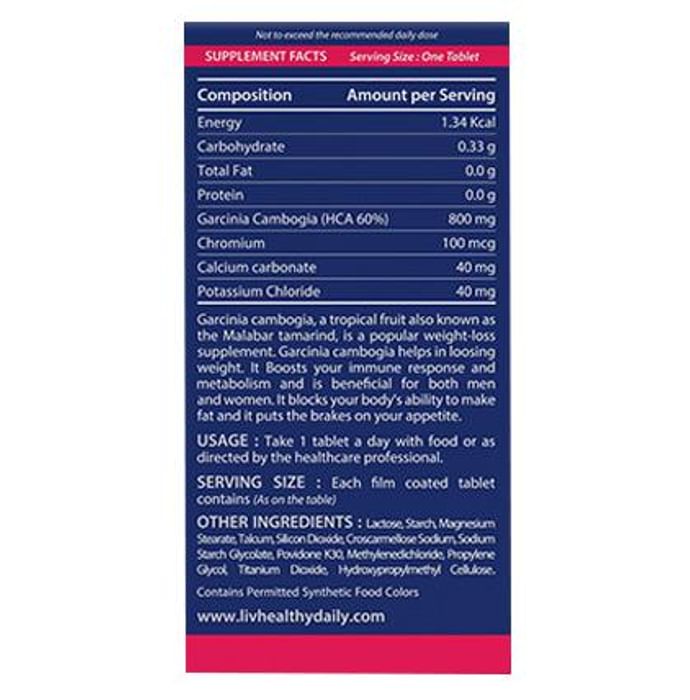 Livhealthy Garcinia Cambogia 800mg Tablet