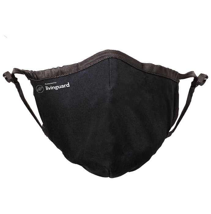 Livinguard Pro 3 Layer Cotton Face Mask Large Black - Classic Derma