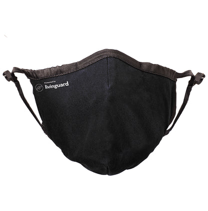 Livinguard Pro 3 Layer Cotton Face Mask Large Black - Classic Derma