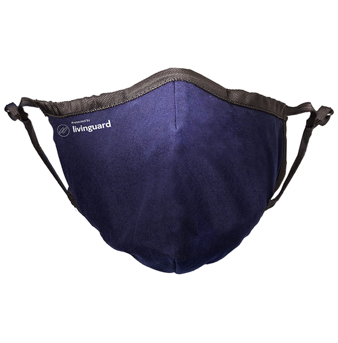 Livinguard Pro 3 Layer Cotton Face Mask Medium Bombay Blue - Classic Derma