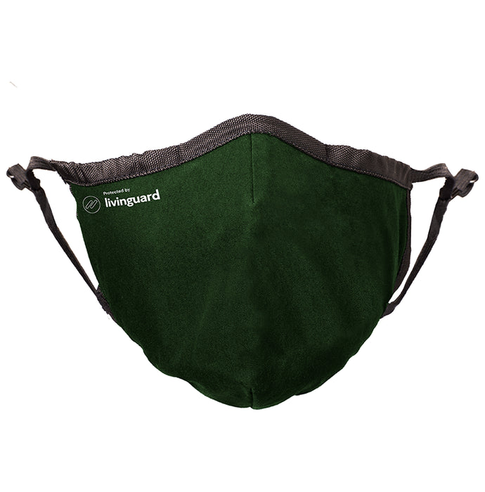 Livinguard Pro 3 Layer Cotton Face Mask Medium Olive Green - Classic Derma