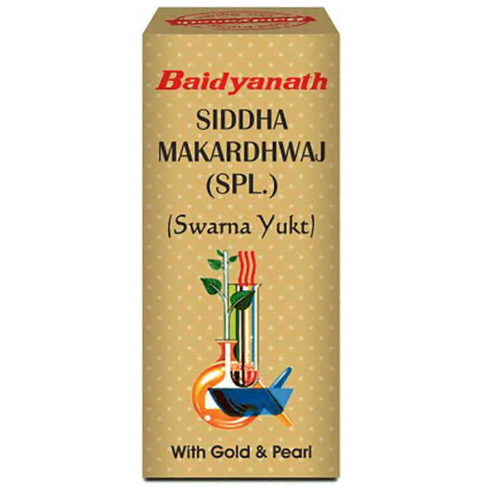 Baidyanath (Noida) Siddha Makardhwaj (Spl.) (Swarna Yukt) Tablet - Classic Derma