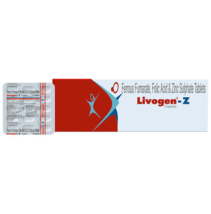 Livogen-Z Captab with Iron, Folic Acid & Zinc | For Mineral Support