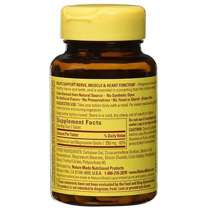 Nature Made Magnesium 250mg Tablet