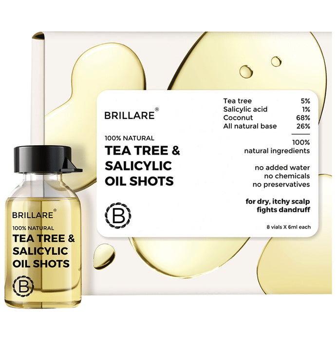 Brillare 100% Natural Tea Tree & Salicylic Oil Shots (6ml Each) - Classic Derma
