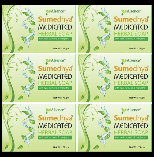 Alsence Sumedhya Medicated Herbal Soap (75gm Each) - Classic Derma