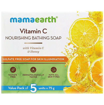 Mamaearth Vitamin C Nourishing Bath Soap (75gm Each) - Classic Derma