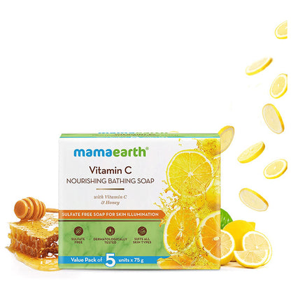 Mamaearth Vitamin C Nourishing Bath Soap (75gm Each)