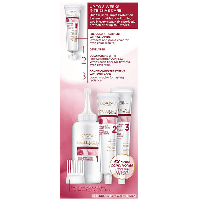 Loreal New Look Excellence Creme Triple Protection Color 5AB Mocha Ash Brown