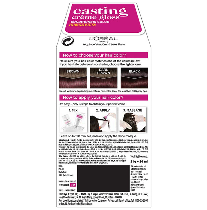 Loreal Paris Casting Creme Gloss Conditioning Color Burgundy