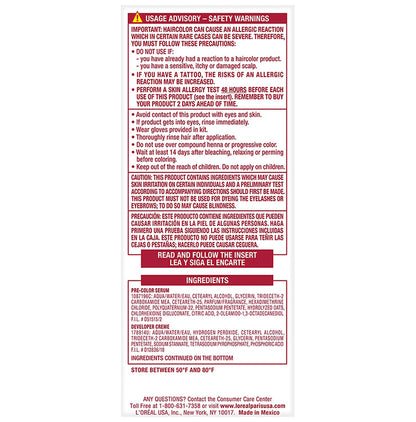 Loreal Paris New Look Excellence Creme Triple Protection Color 8 RB Reddish Blonde