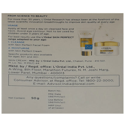 Loreal Paris Skin Perfect Anti Imperfections + Whitening Cream