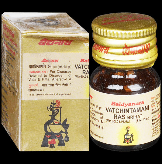 Baidyanath Vatachintamani Ras Brihat With Gold and Pearl Tablet - Classic Derma
