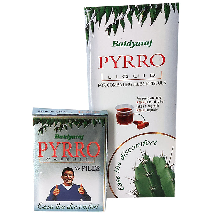 Baidyaraj Combo Pack of Pyrro Liquid 450ml & Pyrro 10 Capsule - Classic Derma