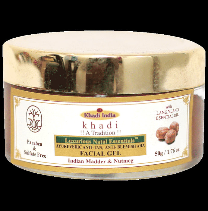 Luxurious Natal Essentials Ayurevedic Anti-Tan, Anti-Blemish AHA Facial Gel - Classic Derma