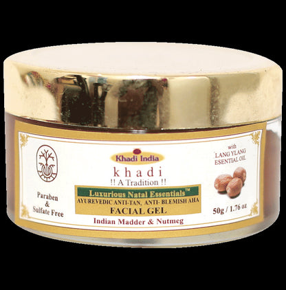 Luxurious Natal Essentials Ayurevedic Anti-Tan, Anti-Blemish AHA Facial Gel - Classic Derma