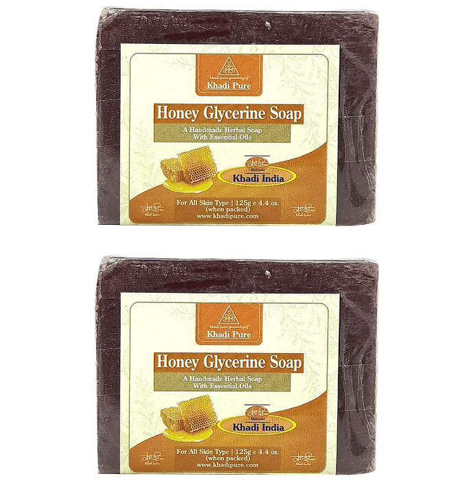Khadi Pure Honey Glycerine Soap (125gm) - Classic Derma