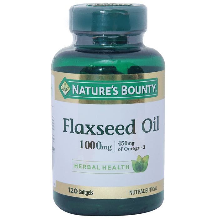 Nature's Bounty Flaxseed Oil 1000mg Softgel - Classic Derma