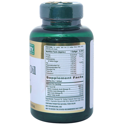 Nature's Bounty Flaxseed Oil 1000mg Softgel