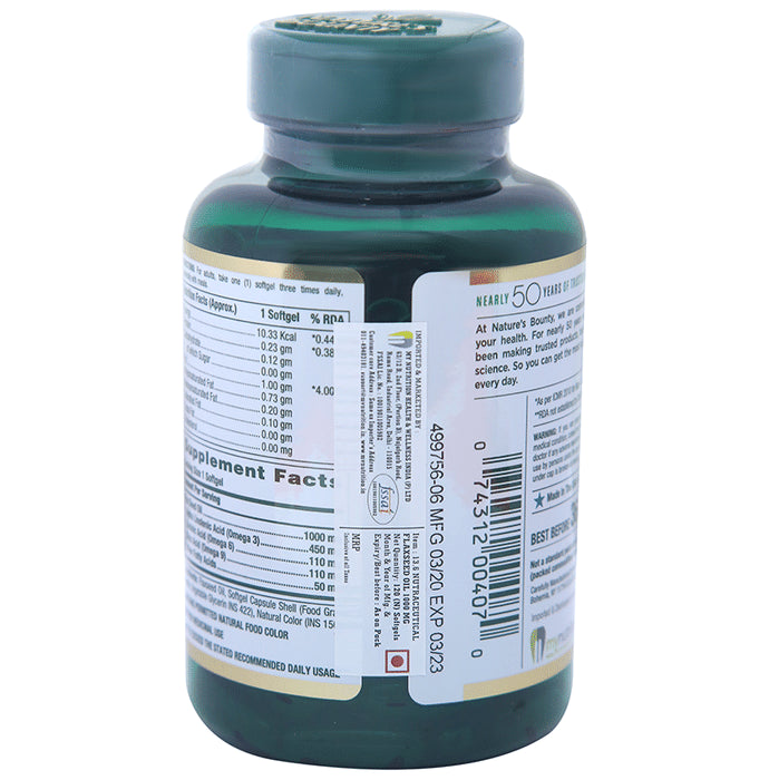 Nature's Bounty Flaxseed Oil 1000mg Softgel