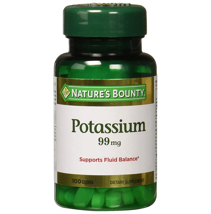 Nature's Bounty Potassium 99mg Caplet (100 Each) - Classic Derma