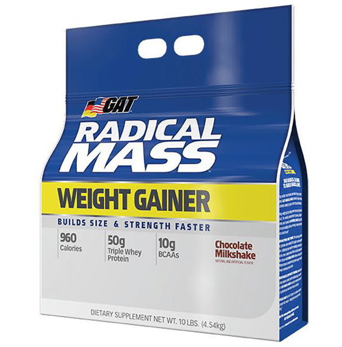 GAT Sport Radical Mass Weight Gainer Chocolate Milkshake - Classic Derma