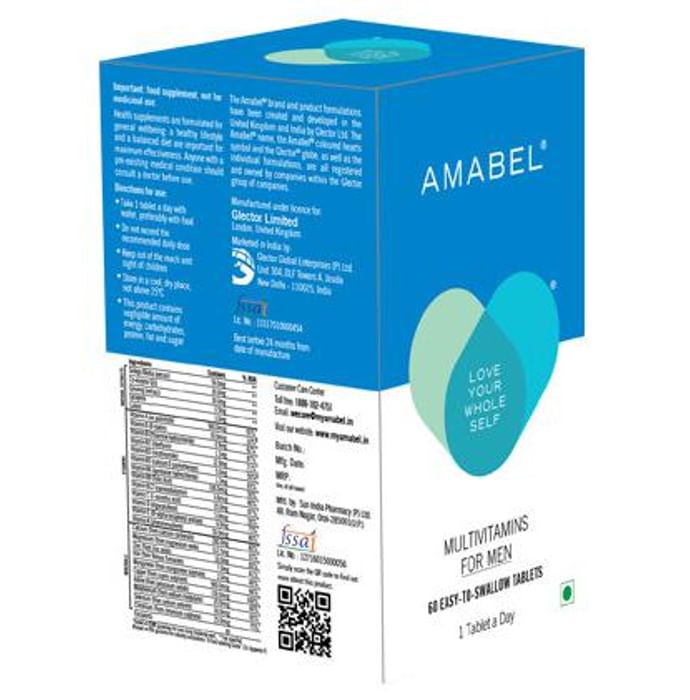Amabel Multivitamins & Minerals For Men Tablet - Classic Derma