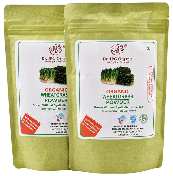 Dr. JPG Organic Wheat Grass Powder (114gm Each) - Classic Derma