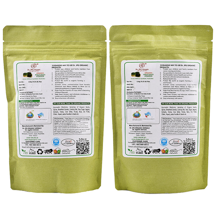 Dr. JPG Organic Wheat Grass Powder (114gm Each)