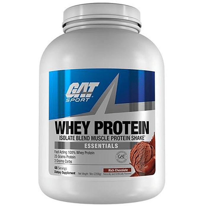 GAT Sport Whey Protein Powder Rich Chocolate - Classic Derma