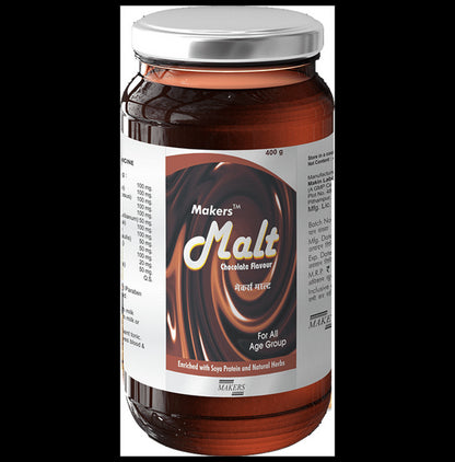Makers Malt for All Age Group Enriched with Soya Protein & Natural Herbs Syrup Chocolate
