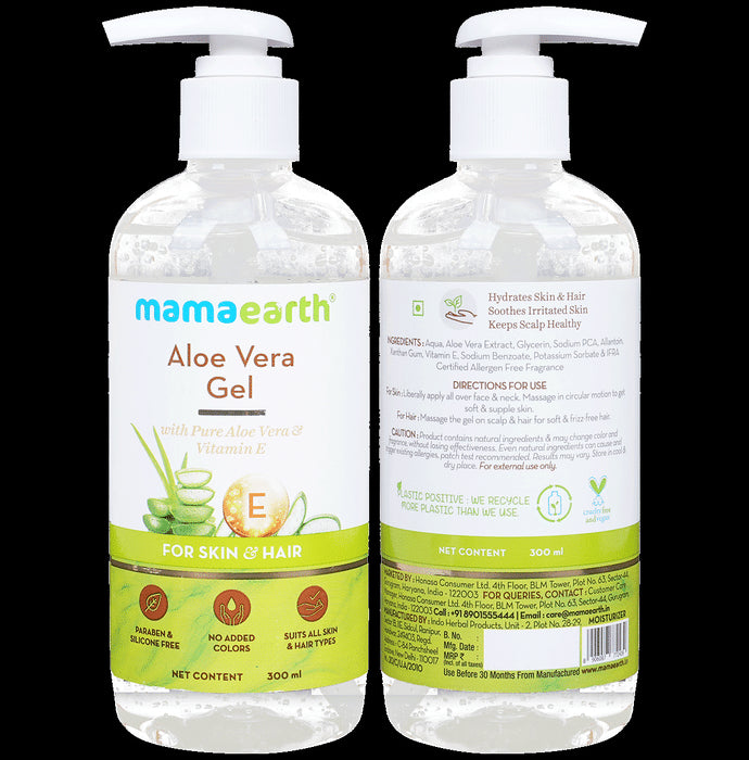 Mamaearth Aloe Vera Gel with Vitamin E for Skin & Hair | Paraben & Silicone-Free - Classic Derma