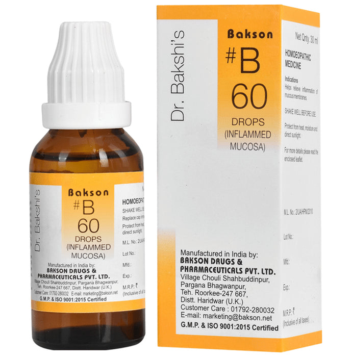 Bakson B60 Inflamed Mucosa Drop - Classic Derma
