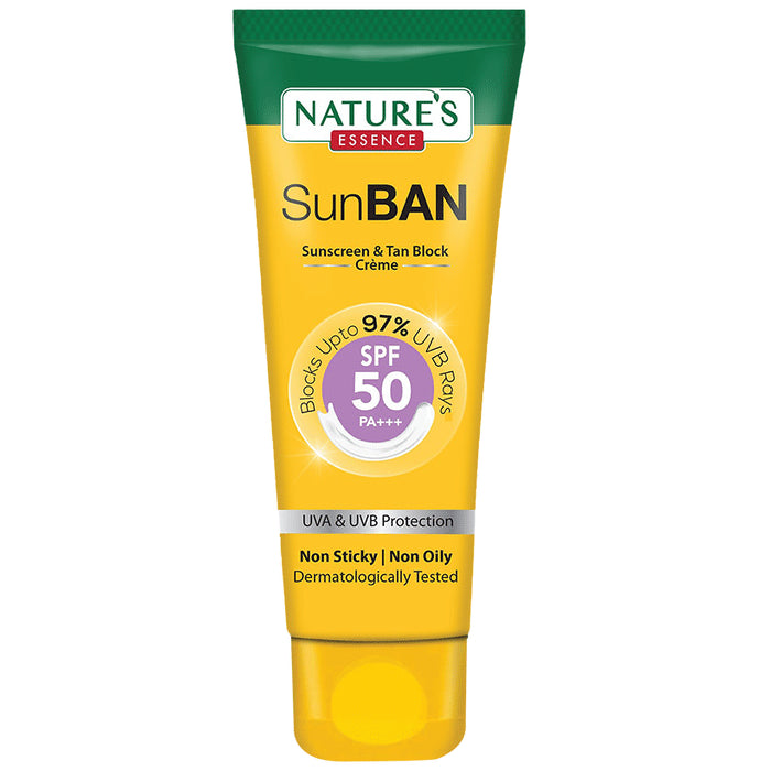 Nature's Essence Sunban Sunscreen & Tan Block Lotion SPF 50 PA+++ - Classic Derma