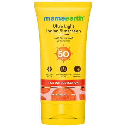 Mamaearth Ultra Light Indian SPF 50 PA ++++ Sunscreen - Classic Derma